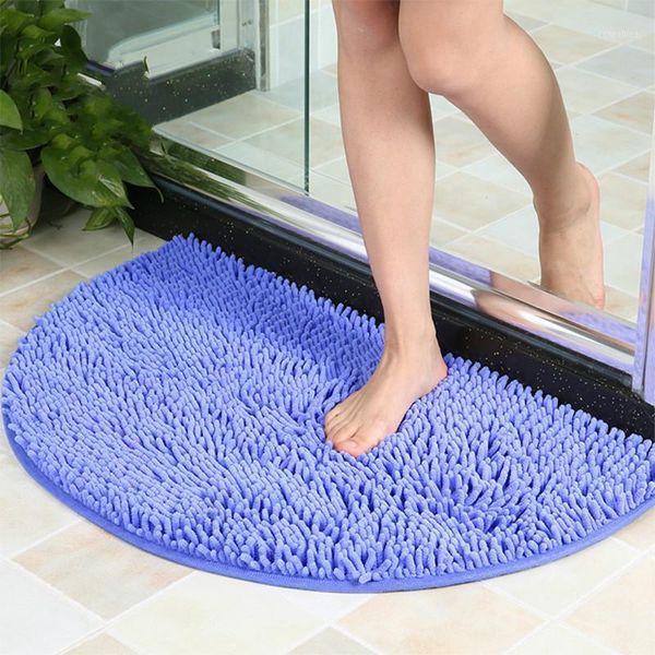 

bathroom mat set chenille floor mat toilet absorbent non-slip foot bedroom living room carpet semicircle bath rug soft 20211