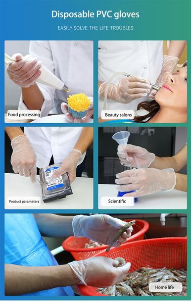 

disposable anti-static for pvc 50pcs plastic gloves grade food cleaning cooking restaurant kitchen accessoriesoutlettzr2