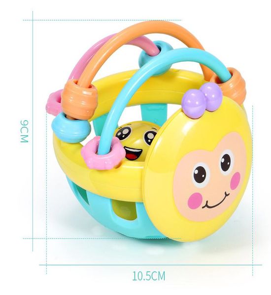 

soft rubber juguetes bebe bee hand knocking rattle dumbbell early educational toy for kid hand bell baby toy 0 12 months gyh wmtaau