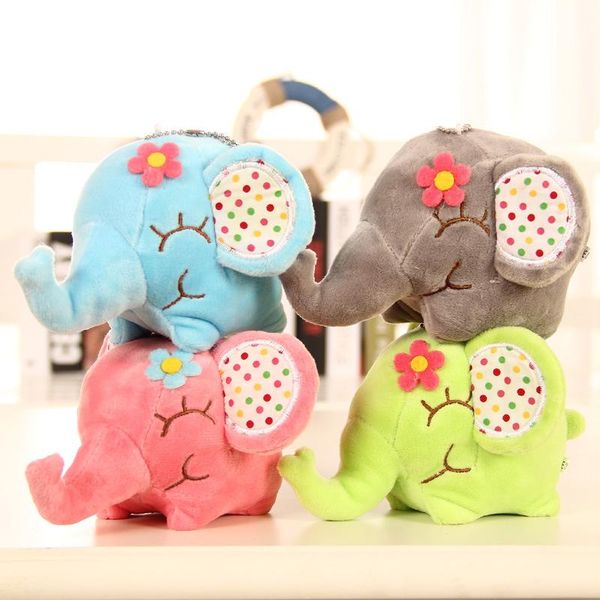 

super kawaii big floral elephant 12cm approx. doll plush stuffed toy doll sucker car room window pendant bouquet toy doll wmttvp