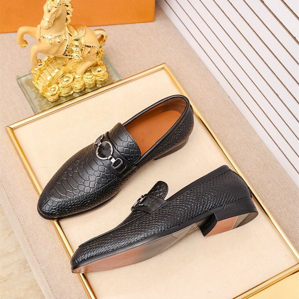 

dad shoes loafers mens business shoes leather luxury dress shoes designer men formal zapatos de hombre casual de vestir chaussure homme, Black