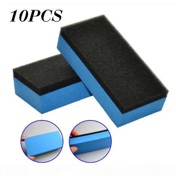 

universal 10pcs car ceramic coating sponge glass nano wax applicator polish pads cleaning for hair removal and cutter cutting