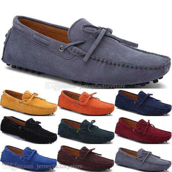 

2052 new fashion mens casual shoes leather british style spring couple genuine peas scrub men drive lazy man overshoes outdoor comfortable b, Black