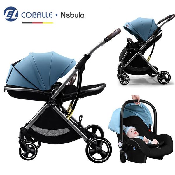 

coballe baby stroller multi-function 3 in 1 high landscape baby stroller foldable double side four seasons for newborn in ru