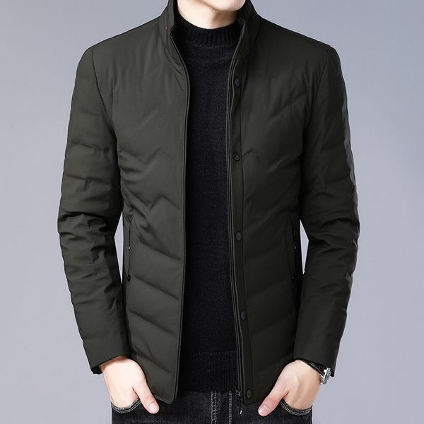 

the new winter 2020 young and middle-aged male coat collar men's clothing han edition cultivate morality undertakes q1209, Black