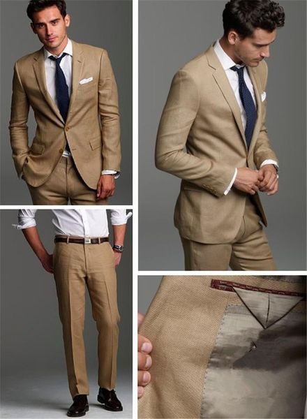 

men's suits & blazers 2021 handsome tuxedos for men beige wedding two pieces groom groomsmen jacket pants, White;black