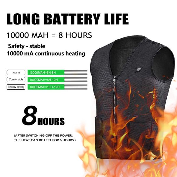

outdoor t-shirts heating vest winter warm jacket heated usb charging intelligent electric clothes, Gray;blue