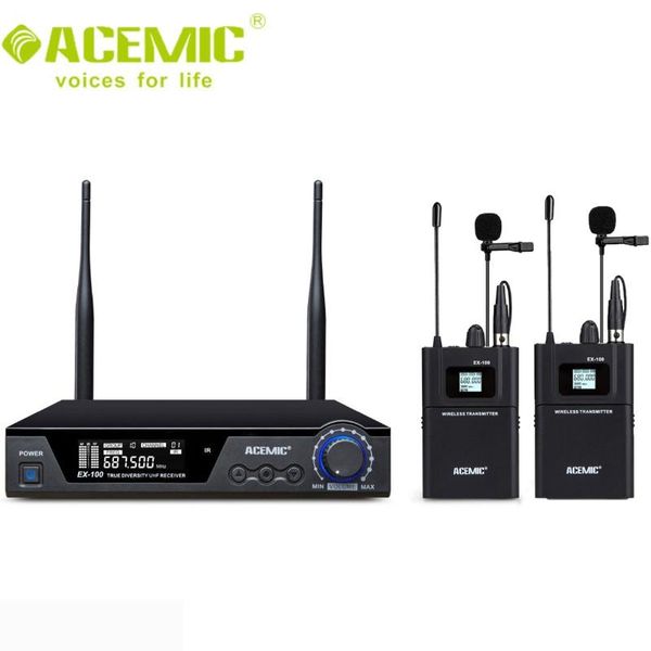 

microphones acemic ex-200 uhf dual channel wireless microphone for professional stage performance,club and karaoke music entertainment