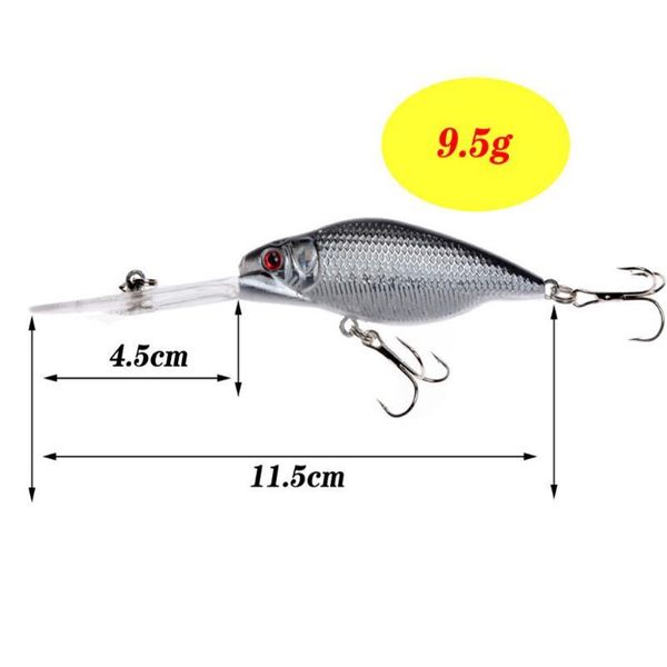 

5pcs/lot mixed pesca fishing lures minnow crankbaits bass pike fake hard baits set treble hook wobblers fishin sqcqrc