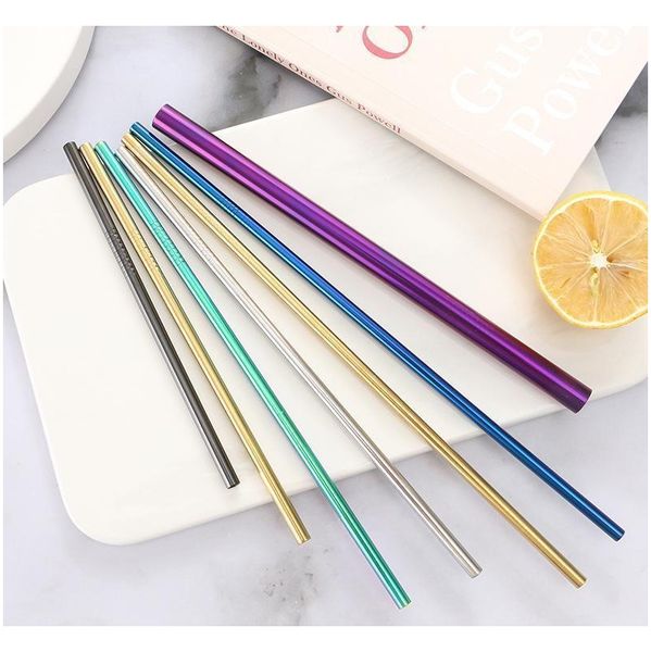

juice party bar colorful stainless steel drinking straw straight bent reusable straws 215mm dia 6mm party bar ac sqcsbb pp2006