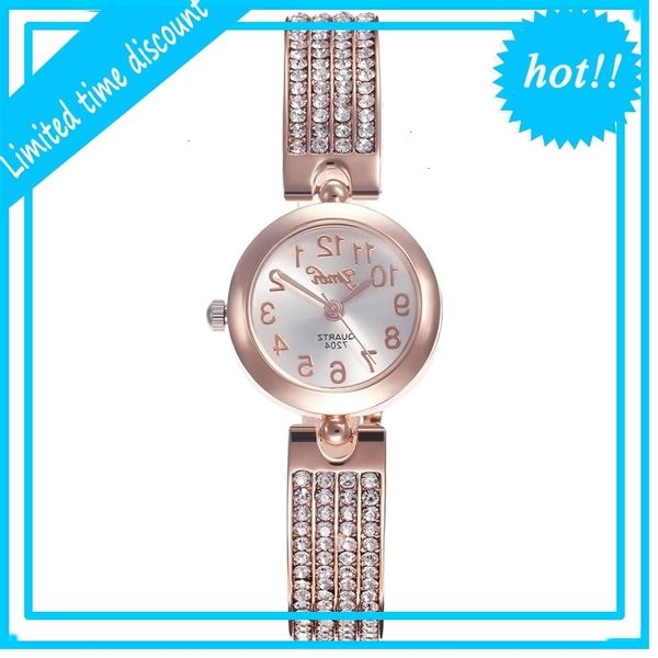 

new fashion digital casual bracelet quartz wrist watch ladies holiday gift ing, Slivery;brown