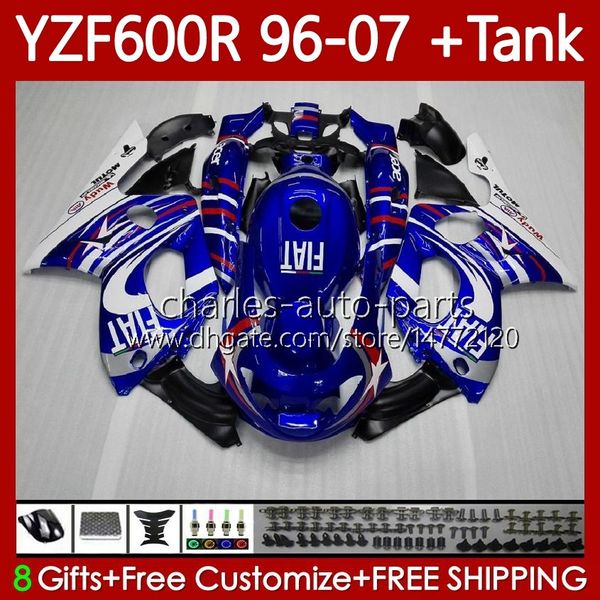 Bodys Kit für Yamaha Thundercat YZF600R YZF-600R YZF600 R CC 600R 96 97 98 99 00 01 Körperarbeit 86NO.10 YZF600-R 02 03 04 05 06 07 600CC 1996-2007 OEM-Verkleidung blau weiß BLK