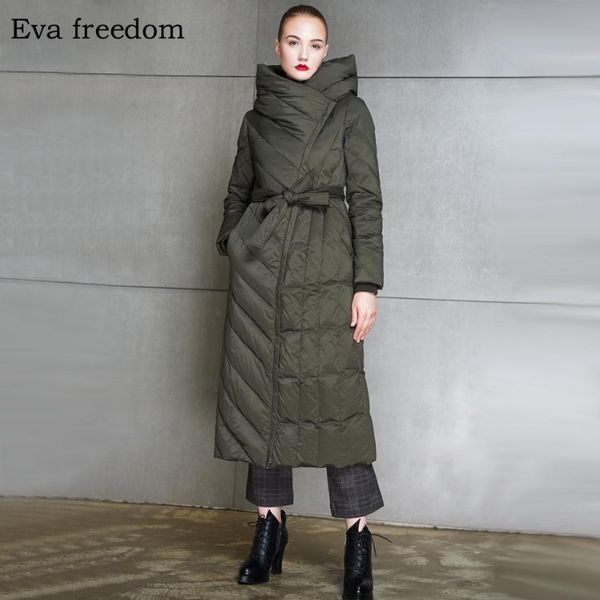 

2020 new female collection with long hood women's coat winter thick down jacket wj2572 outlets factory, Black