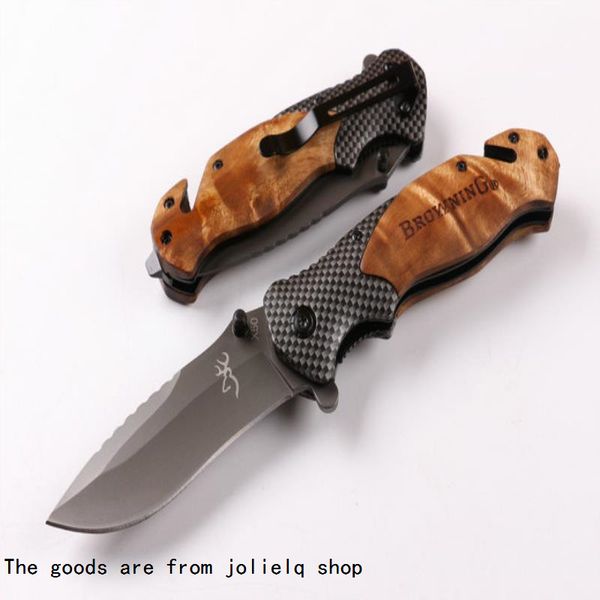 

440c pocket x50 knife folding flipper titanium browning 57hrc tactical camping hunting survival knife military utility clasp qynf eobcr