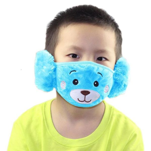 

face warm factory child kids winter protective cotton mouth masks folded breathable anti dust street mask 2 in 1 ear 1 6hbz