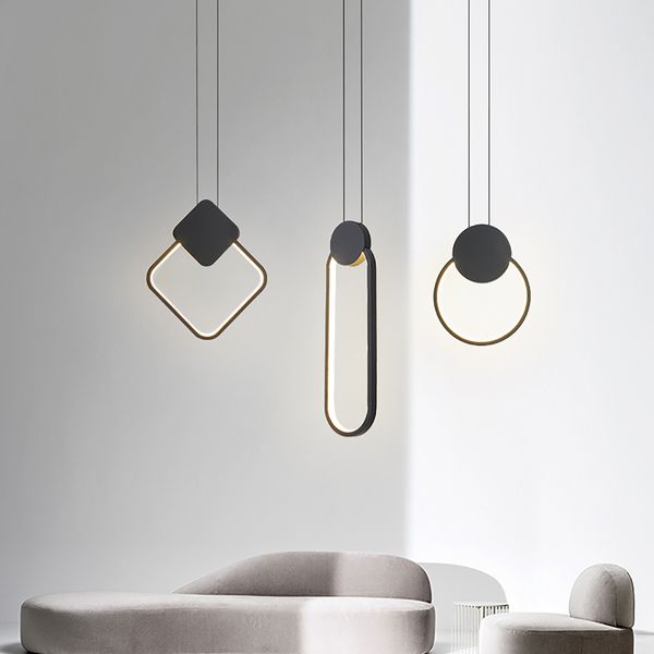 

modern hanging led pendant lamp 12w aluminum fixtures pendant lights for kitchen restaurant bar living room bedroom ac85-265v
