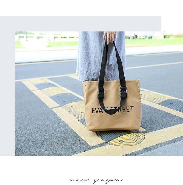 

ladies canvas bag shopping bag student wild casual retro single shoulder oblique section bag large capacity literary handbag 2