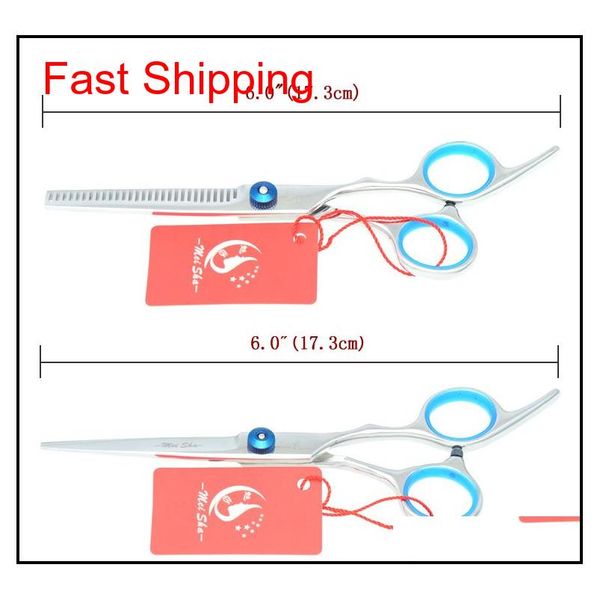 

6.0inch meisha 2017 new professional pet grooming scissors set pet scissors cutting & thinning & curved dog she qylkqx toys2010