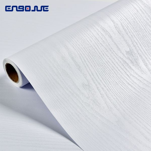 0.4x3m branco branco móveis renovação adesivo pvc cor sólida auto-adesivo papel de parede armário guarda-roupa impermeável adesivo de parede 201201