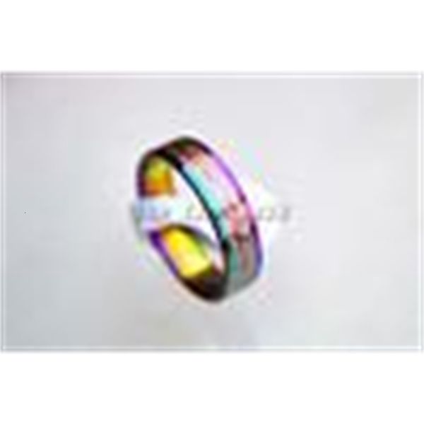 

stainless steel rings rainbow colors band 50factory mixed pattern cute women ring #r170 jewelry new, Silver