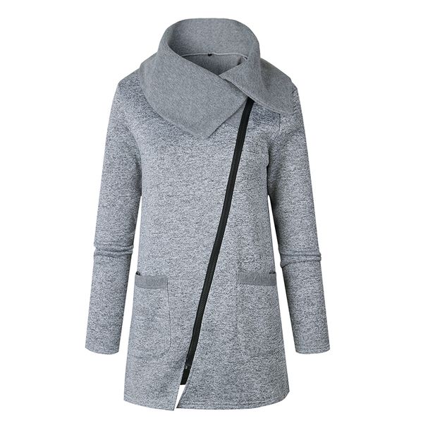 

female plus size cotton loose lapel jacket outerwear parka coat winter coats 2019, Black