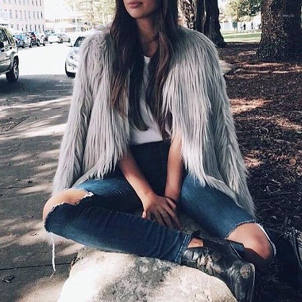 

womens winter warm faux fur short coat jacket parka outerwear 1, Black;brown