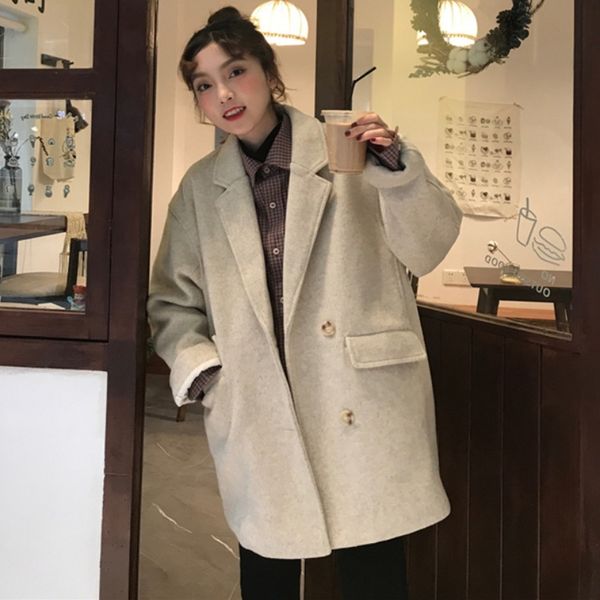 

black heavy woolen coat for women autumn / winter 2020