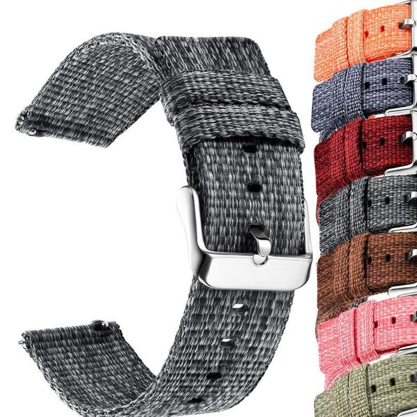 

22mm 20mm nylon watchband for samsung galaxy gear s3 s2 watch strap for galaxy watch 46mm 42mm universal band 1 jllxja, Black;brown