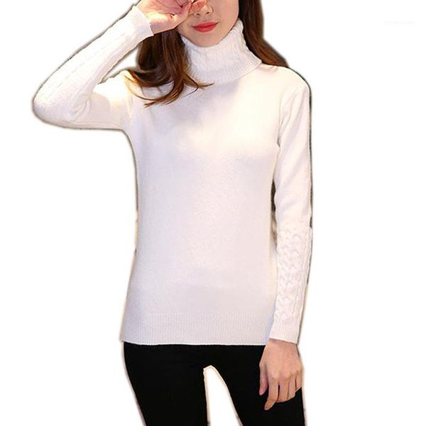 

women sweater new turtleneck pullover winter solid cashmere sweater autumn female 2019, White;black