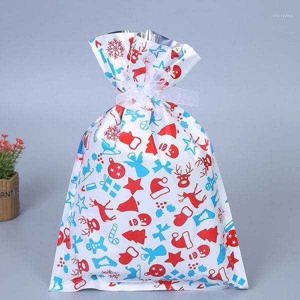

30 pcs adorable christmas drawstring candy bag gifts wrapping bags for storage use(mixed color)1