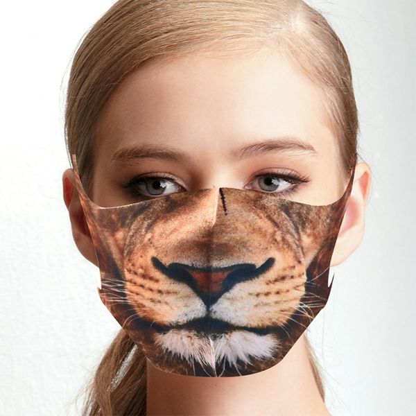 

ice printing halloween silk 3d face skull mask scary mask reusable washable anti dust mouth masks for party ma