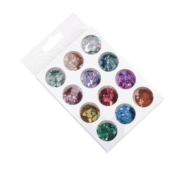 

nail glitter 1 set 12 colors cross heart shape manicure decor nails paillette sequins charming stickers, Silver;gold