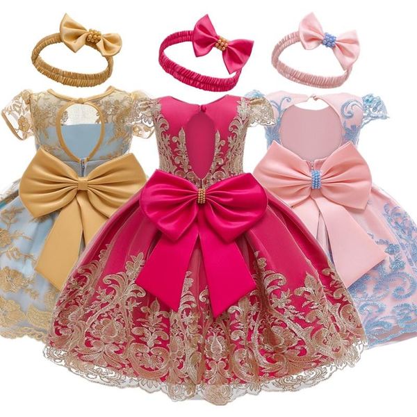 

girl's dresses baby girls birthday party dress princess infant evening cosplay costume toddler christening gown wedding tulle fabrics v, Red;yellow