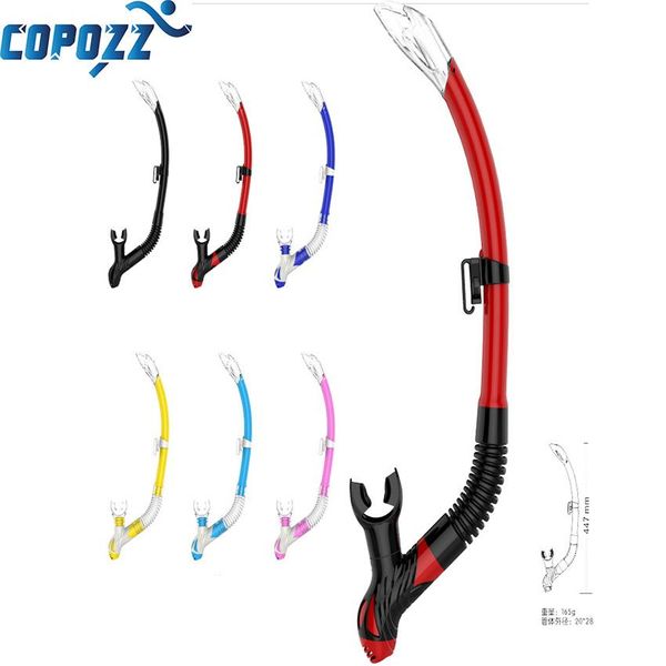 

copozz professional dry snorkel diving tube air tube pu tube liquid silicone scuba diving equipment hunting snorkel for wmthyk