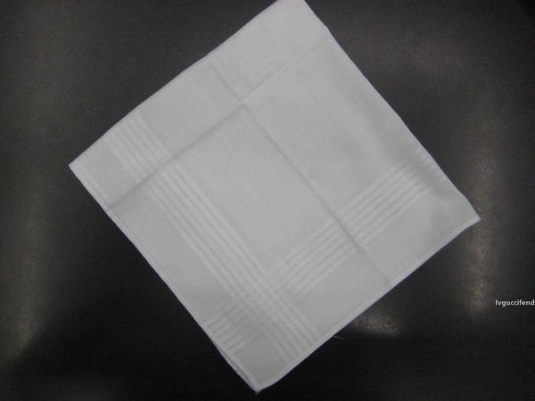 

square 100% cotton 38cm handkerchief full white men hanky pocket squares