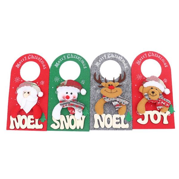 

4pcs christmas nob decoration door knob hanging decor (assorted color