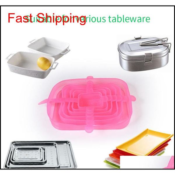 

12pcs reusable sile food cover stretch lids universal food wrap cover food fresh keeping sile caps stret qylxru bdetoys