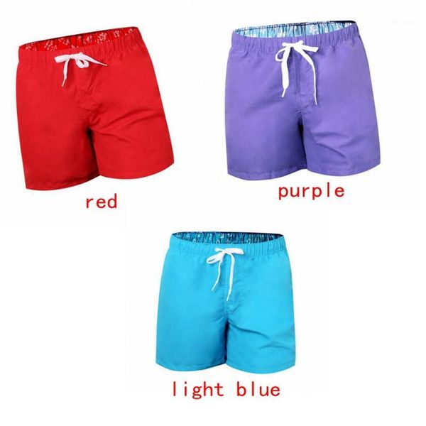 

2019 summer shorts men women quick drying fitnesshort homme casual beach shorts mens boardshorts elastic waist solid 8 color1, White;black