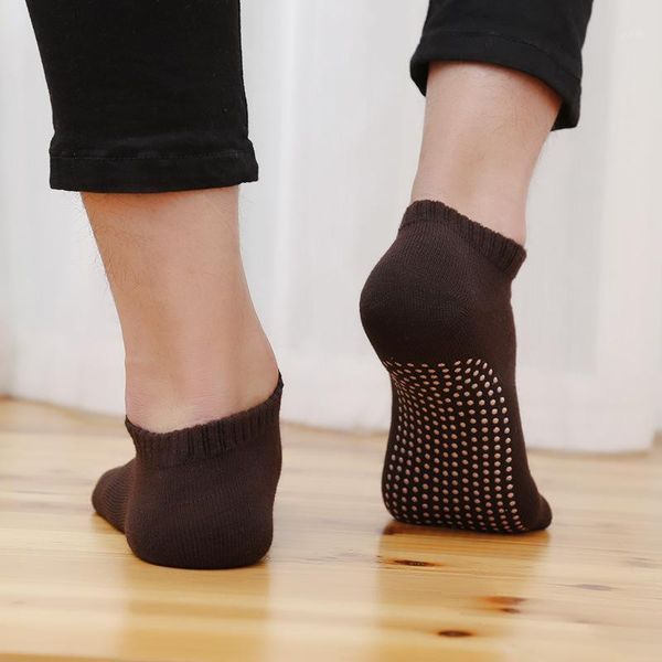 

sports socks men yoga fitness breathable professional non-slip for pilates cotton gym1, Black