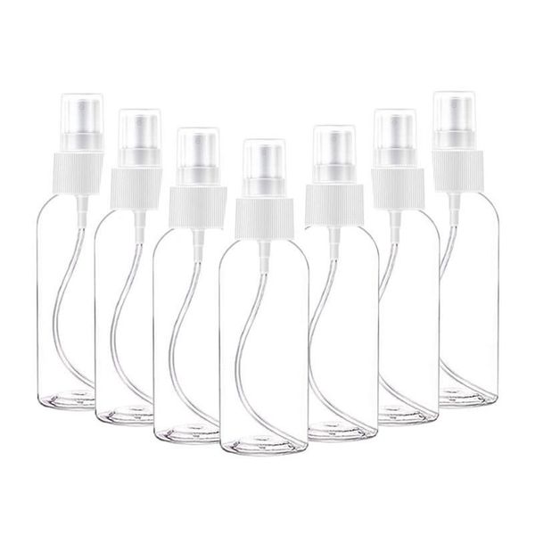 

100pcs transparent plastic empty spray bottle 10/20/30/50/60/100ml can hold disinfectant perfume spray bottle atomizer 10 bbypmj