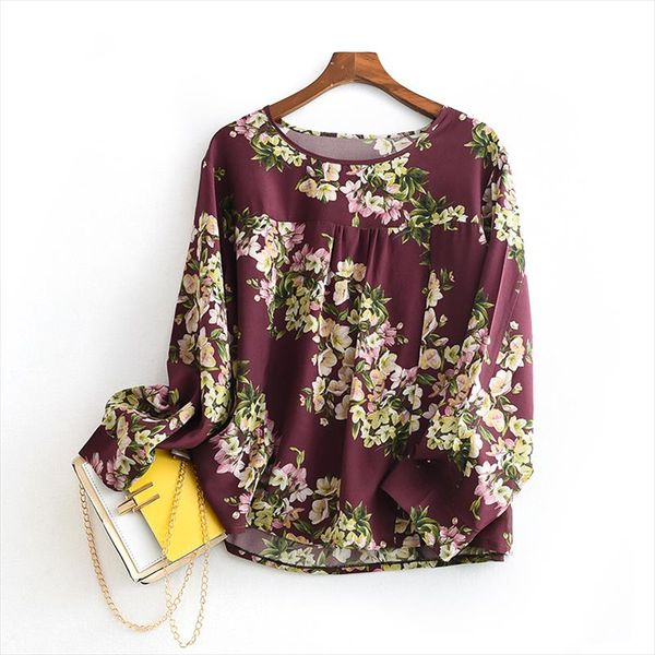 

2020 новый прибывают отпечатанные 100% натурального шелка с длинными рукавами женская рубашка шелковая блузка drop доставка хорошее качество, White