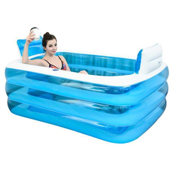 

bathing tubs & seats household inflatable bathtub, bathtub bucket, folding couple, double plastic thickening and warming children's