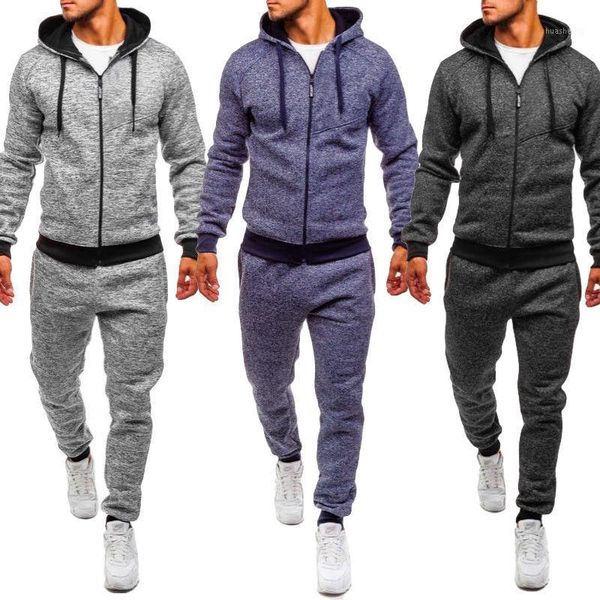 

new men hoodie sports sweatshirts hip-hop skateboard coats +sports pants outfits1, Black