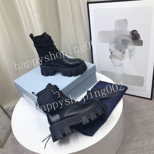 

design women's leisure motorcycle ankle boots rois short pocket boots nylon boot military-inspired combat boots nylon bouch attached an, Black