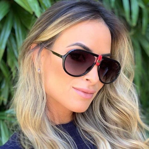 

sunglasses oversized women flat lens double bridge pilot eyewear gradient vintage mens shades uv400, White;black