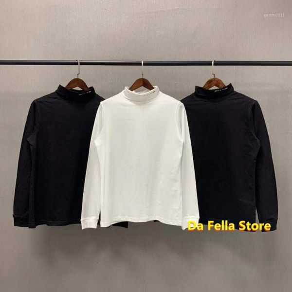 

long sleeve alyx t-shirt 20fw men women neckline 1017 9sm logo tee turtleneck asian size 1, White;black