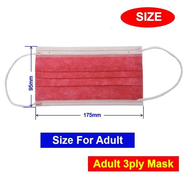 

disposable 3ply factroy ply wholesale face colorful 3 layers flat mask dhl ing