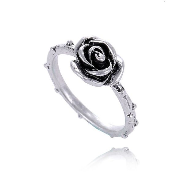 

designer fashion 925 silve accessories unique rose thailand sterling silver retro rings compatible with pandora charm jewelry for women