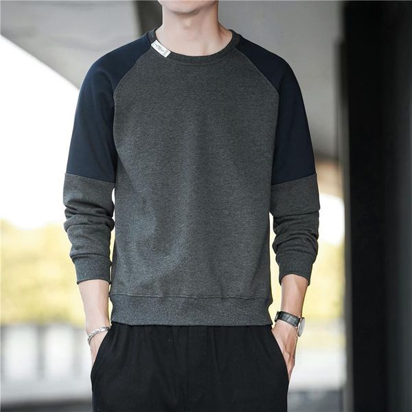 

autumn crew neck sweater youth men 's clothing fashion brand loose clothes featured products cotton large size sweater fashion, Black;white