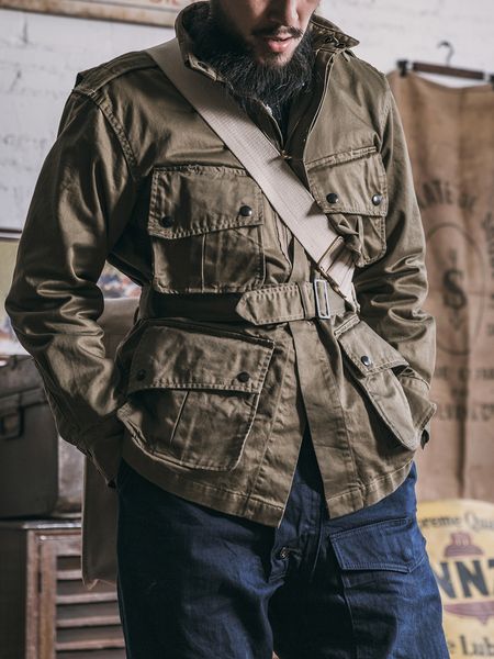 

m-42 jump wwii eua airborne m1942 uniform paratrooper jacket 1ufg, Black;brown